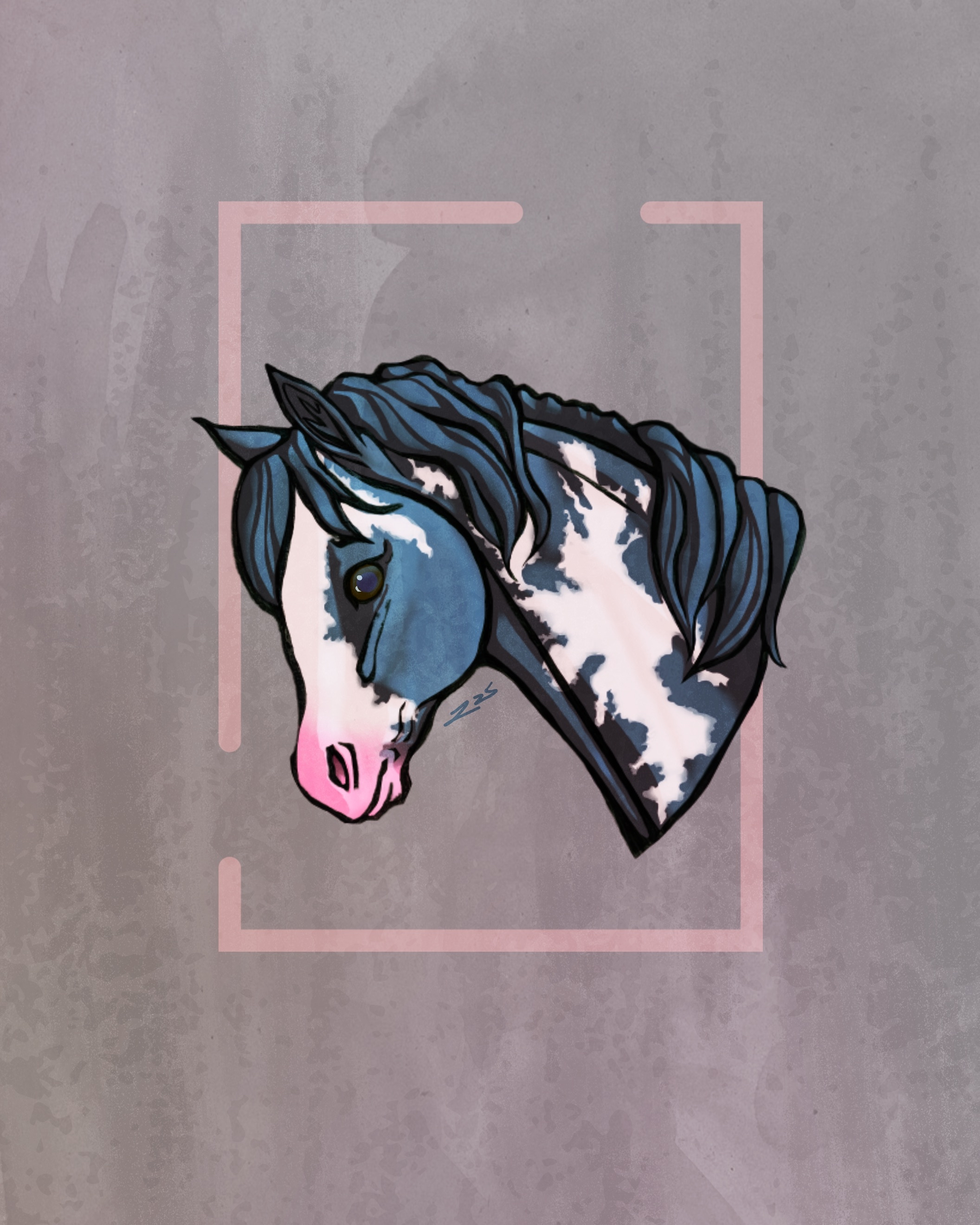 black overo horse